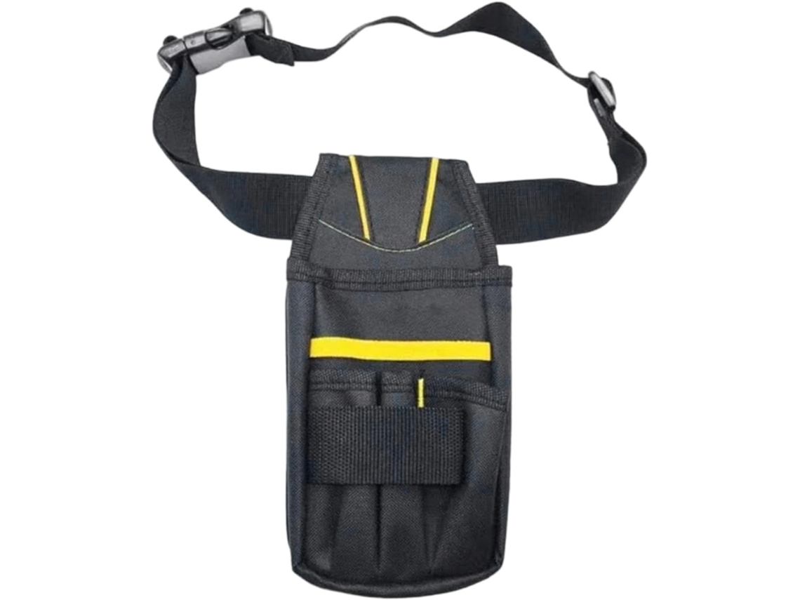 Bolsa Profissional Para Ferramentas Com Bolso, Suporte De Vinil E Clipe Metal