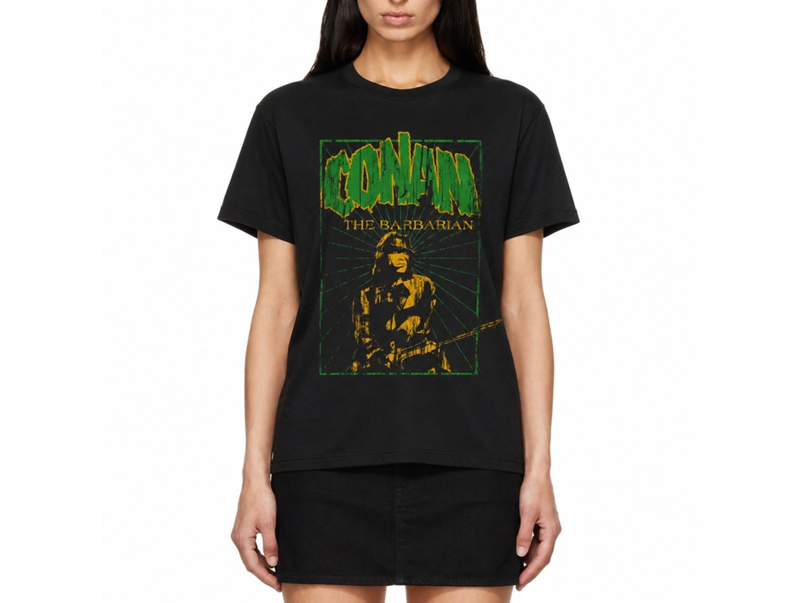 Rockinstone Conan In The Green Black Adult T-shirt Size:s