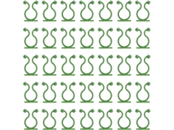 50 Ganchos Verdes para Plantas Trepadeiras, Fixação em Parede, Suporte Autoadesivo Jardim, Grampos Médios Apoio e Amarração de AQUAFORGE