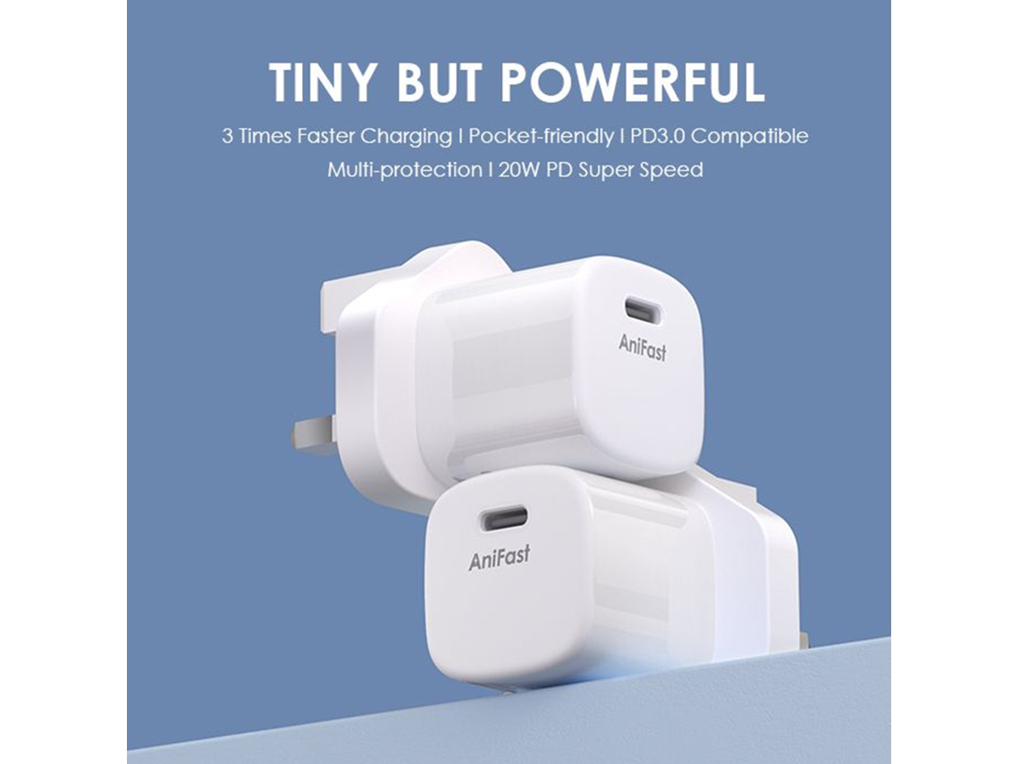 Conjunto de Carregador EOOCOO, 20w, com cabo type c para lightning