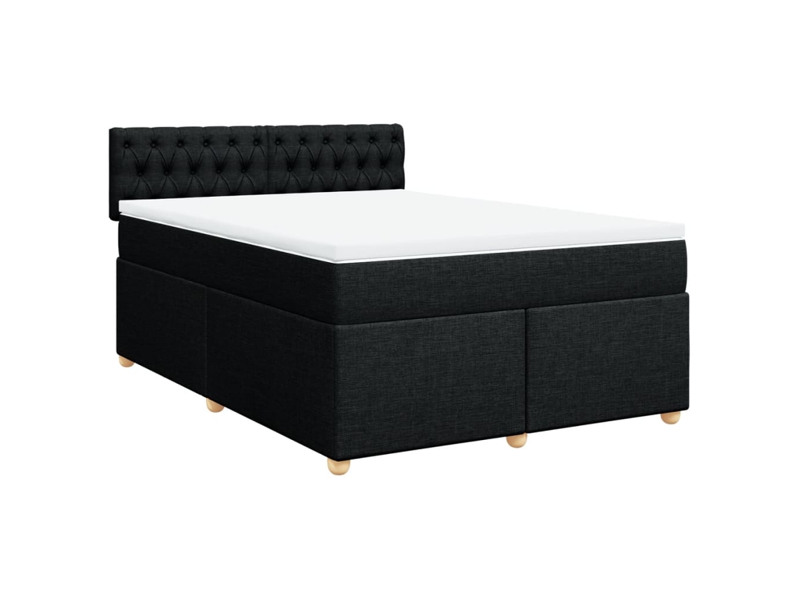 Box Spring Bed, Box Spring Beds Vidaxl Preto Tecido (140 X 200 Cm)