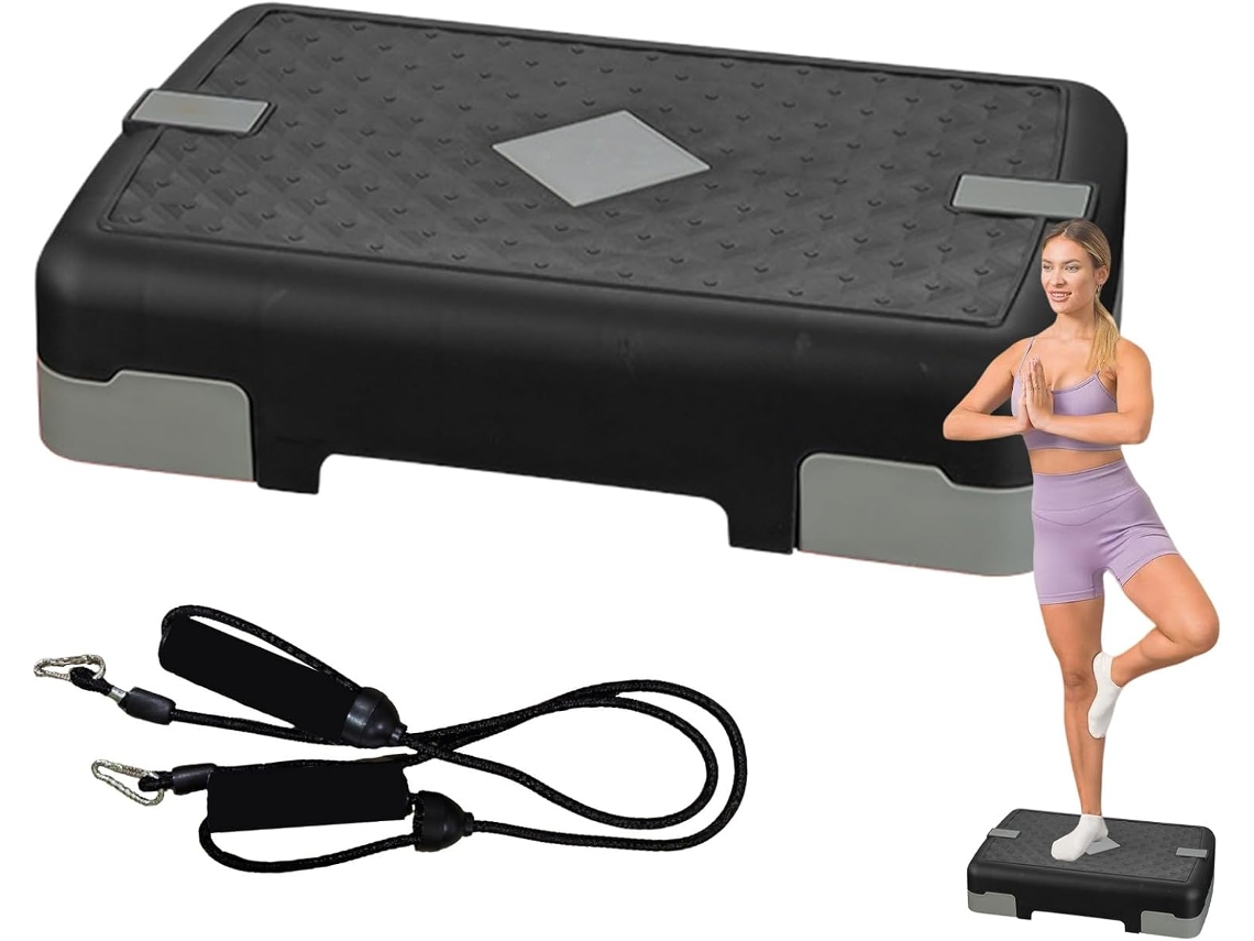 Step Ajustável para Uso Antes da Aula de Ginástica Antiderrapante, Fitness e Aeróbica - Plataforma