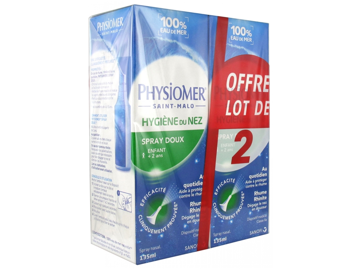 Spray de higiene nasal lote de 2 x 135 ml PHYSIOMER