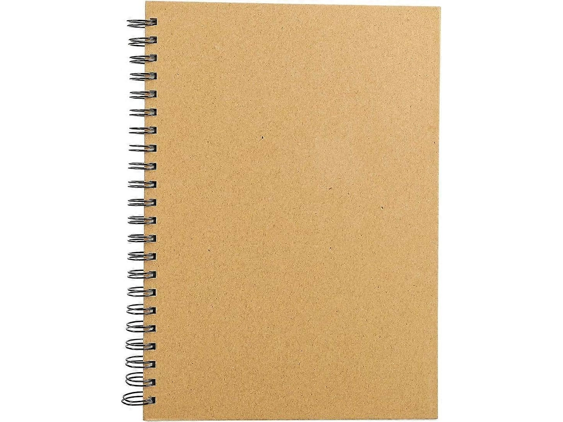 Caderno espiral macio, bloco de notas em branco, bloco de notas, diário, planejador, 120 páginas/60 folhas, 160 g/m², Slowmoose (A4)