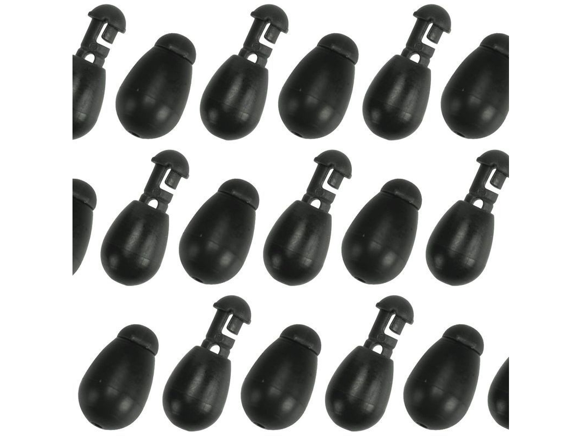 Linjou Conectores de pesca de troca rápida com choque instantâneo, pretos, 50 peças