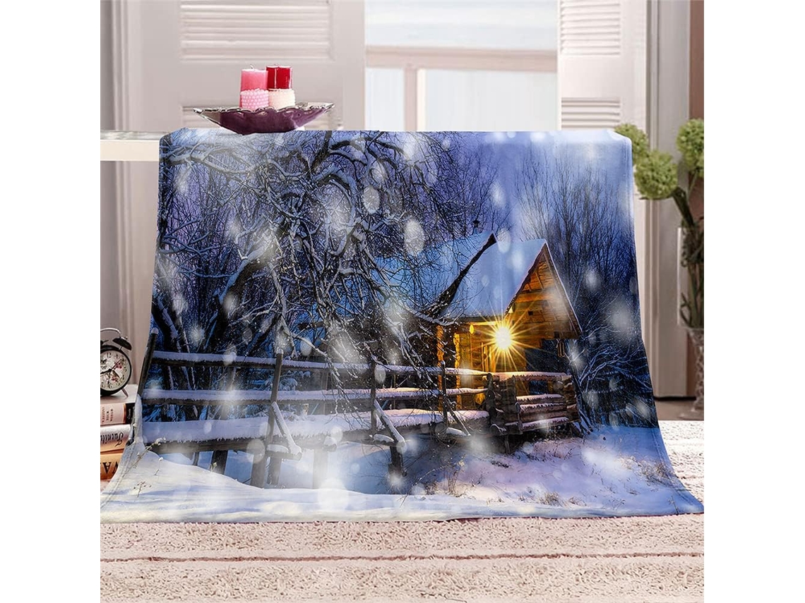 Manta de Flanela Fansu Estampa 3d Quente e Macia Microfibra Ideal para o Inverno Perfeita Cama Ou Sofá Adequad