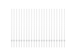 Conjunto 22 Poste De Jardim Vidaxl Prateado Aço (180 Cm)
