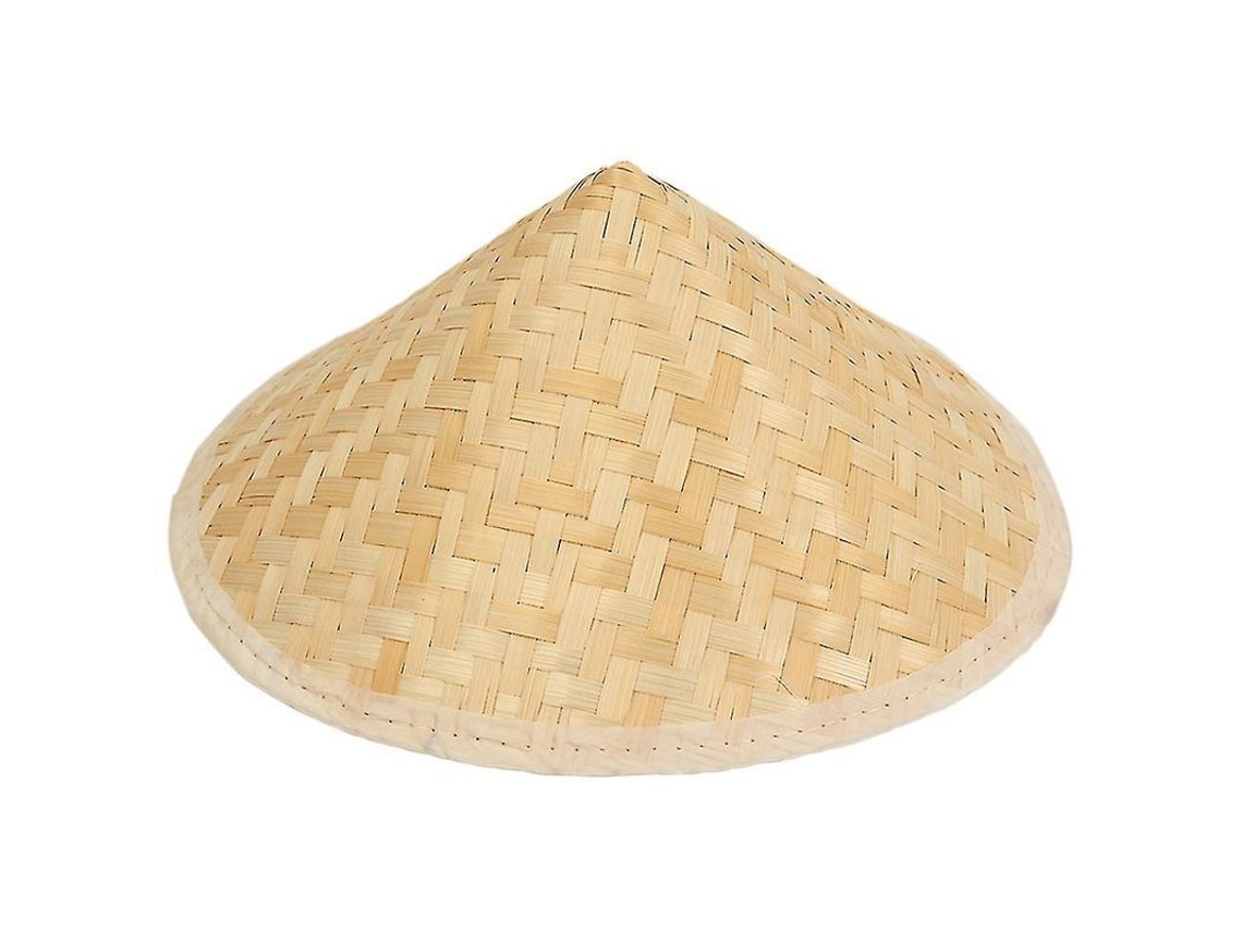 Chapéu tradicional chinês de bambu trançado, estilo oriental, tamanho infantil, 2025, tamanhos P/M/G