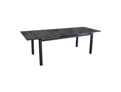 Mesa De Jardim Hivaoa Em Alumínio/cerâmica 180/240 X 90 Cm Lâmina 8 Mm Grafite Proloisirs