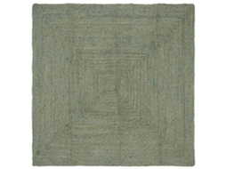 Conjunto 1 Carpete De Área Vidaxl Verde-azeitona Juta (160 X 160 Cm)