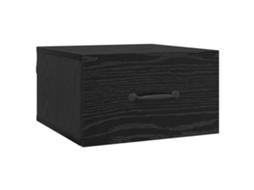 Armário de Cabeceira com Gaveta Carvalho Preto MAISON EXCLUSIVE (35x35x20 cm)