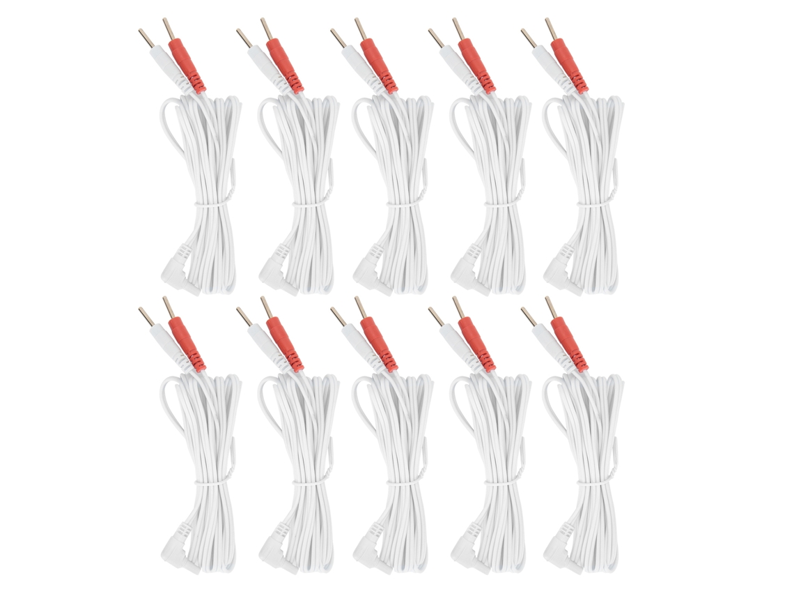 10 Unidades/saco 2,35 Mm 1,8 M 2?i?1 Pino Tipo Eletrodo Fios De Cabo Para Unidade Tens Máquina De Fisioterapia Aquaforge