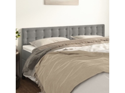 Vidaxl Cabeceiras Cinzento-claro 200x5x78/88 Cm Veludo