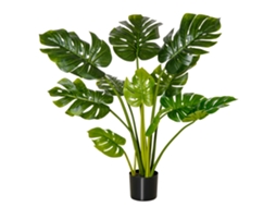 Planta Artificial Interior 110cm Vaso Plástico Fácil Cuidar VELTRIX