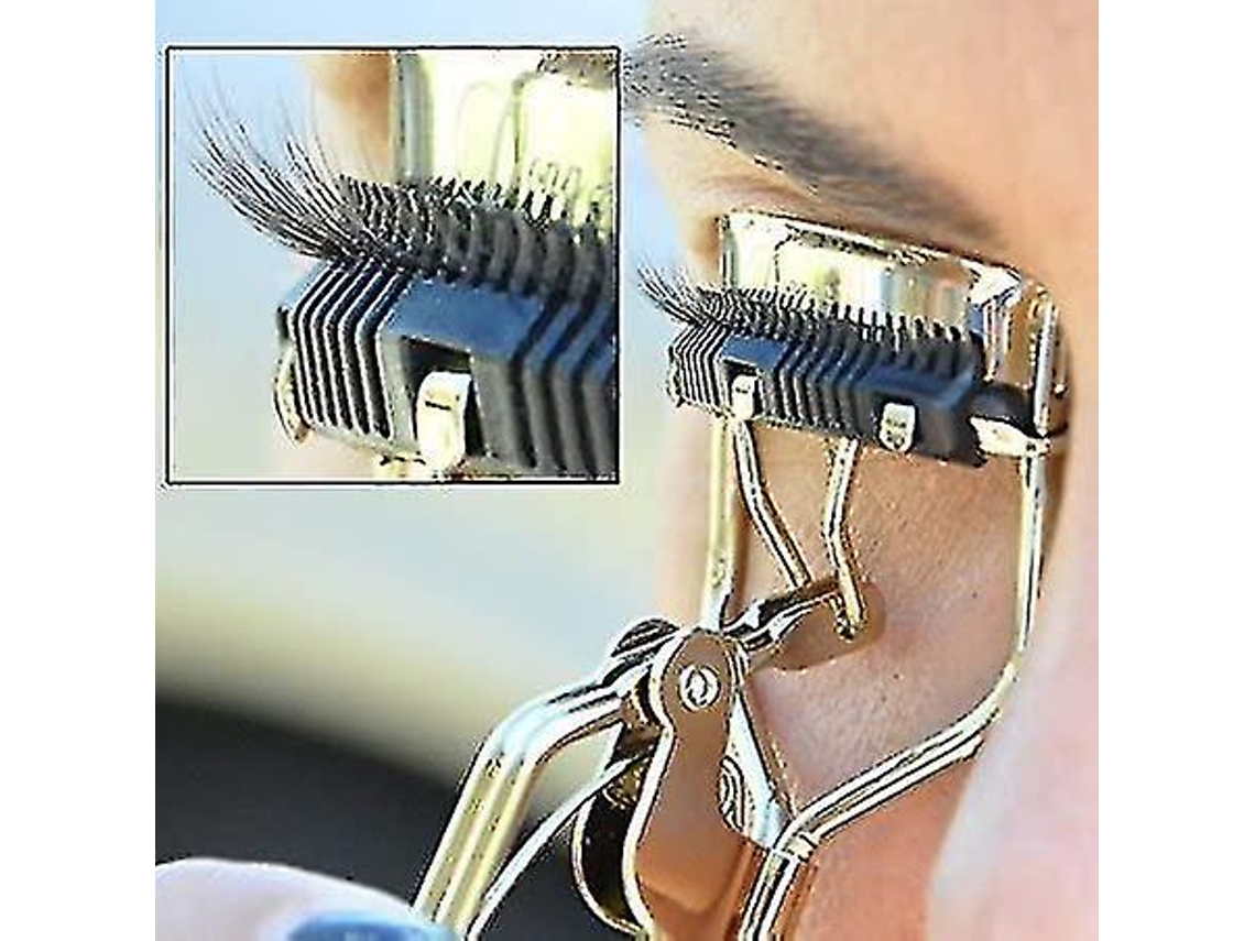 Curvador De Cílios Profissional Com Pente Embutido, Curvador De Cílios Com Pente, Curvador De Cílios Com Pente Embutido Everley891