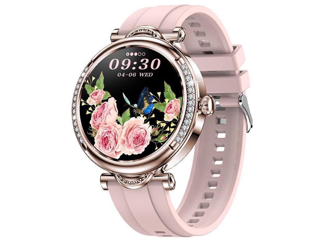 Smart Watch Atender/Fazer Chamadas Relógio de Fitness Feminino de 1 27 Polegadas com Monitoramento de Saúde Feminina À Prova D'Água Voz Ai NISSGU