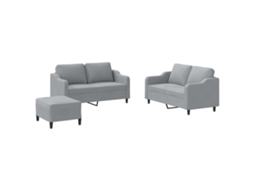 Sofa Set, Sofa Sets Vidaxl Cinzeto Tecido (n/a)