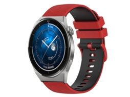 Pulseira De Silicone Quadriculada Bicolor Para Huawei Watch Gt3 Pro 46mm 22mm