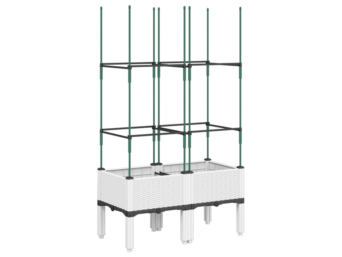 Garden Planter, Garden Planters Vidaxl Branco Polipropileno (80 X 40 X 142.5 Cm)