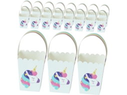 Caixa De Doces Decorativa Com 25 Peças, Com Design De Unicórnio, Leve E Portátil, Com Alças, Ideal Para Festas