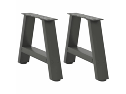 Vidaxl Pés Para Mesa De Centro Em Formato A, 2 Peças, Antracite, 30x(30-31) Cm, Aço
