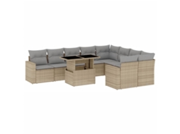Garden Sofa Set, Garden Sofa Sets Vidaxl Bege Rattan / Vime (n/a)