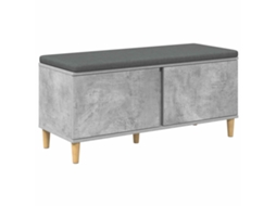 Banco de Hall com Almofada com Porta Cinzento 60x38x46 cm MAISON EXCLUSIVE