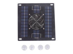 Ventilador Exaustor Solar Painel Monocristalino Kit para Galinheiro Estufa Barraca S/MARCA