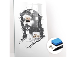 Quadro De Vidro Magnético Jesus Cristo Para O Corredor Espelharte (60x120 Cm)