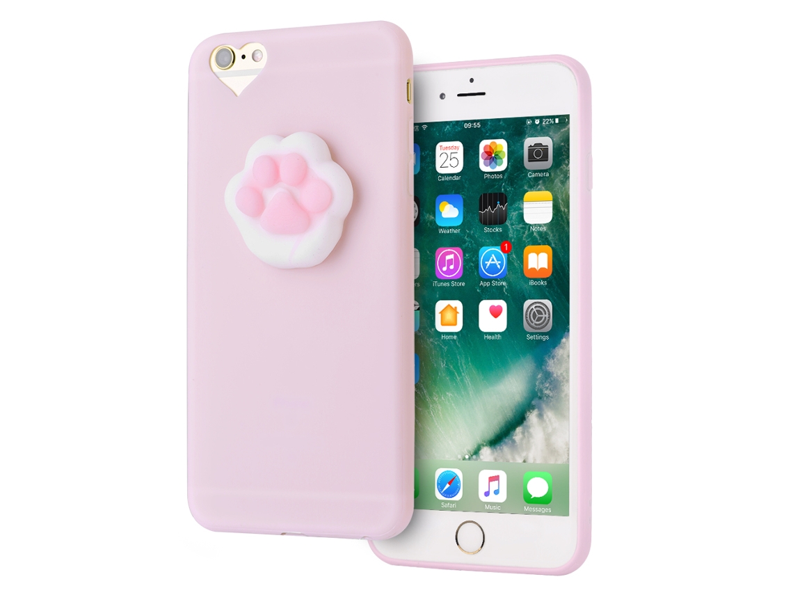 Capa para Iphone com Proteção Tpu 3d Animal, Design Animado, Cor Doce. EOOCOO