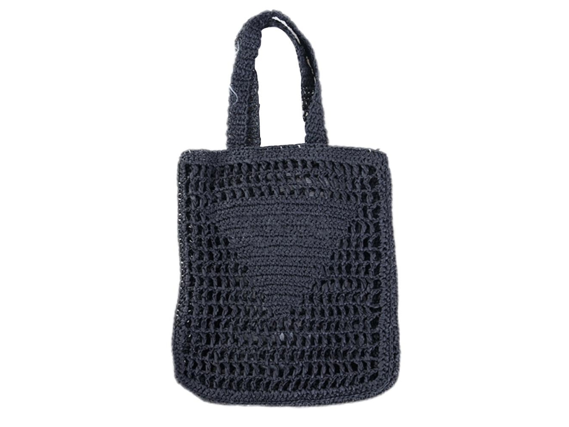 Bolsa De Palha Artesanal Para Praia Viagem Malha De Pesca Bolsa Tote Casual De Ombro