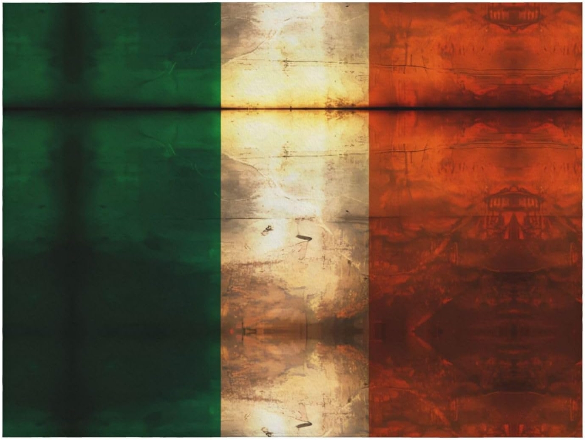 Manta de Flanela Ultramacia Phayah com Estampa da Bandeira Irlandesa Ideal para Sofá Cama Sala Estar Escritóri