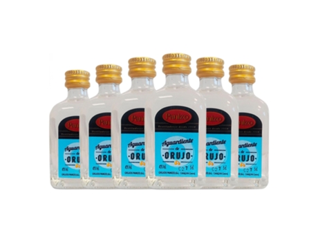 Aguardente Orujo PANIZO Aguardiente Garrafa Miniatura (0.05 L - 6 Unidades)
