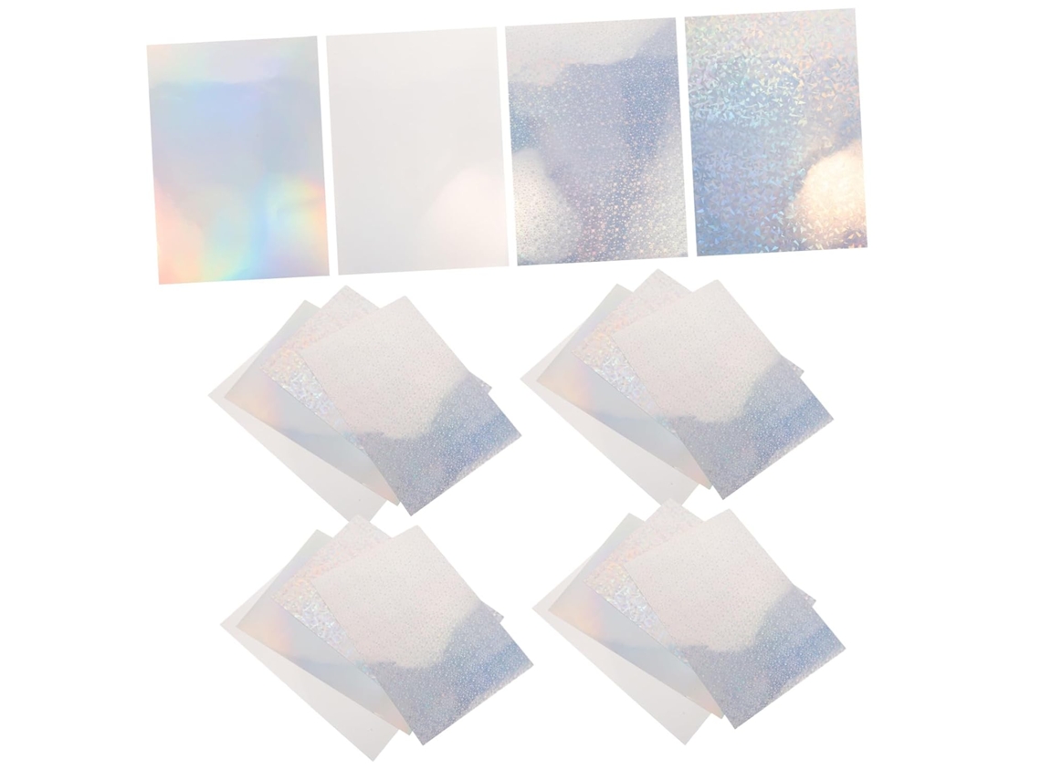 Healeved - 20 folhas de adesivos holográficos para orçamentos, com blocos de adesivos e vinil autoadesivo de secagem rápida.