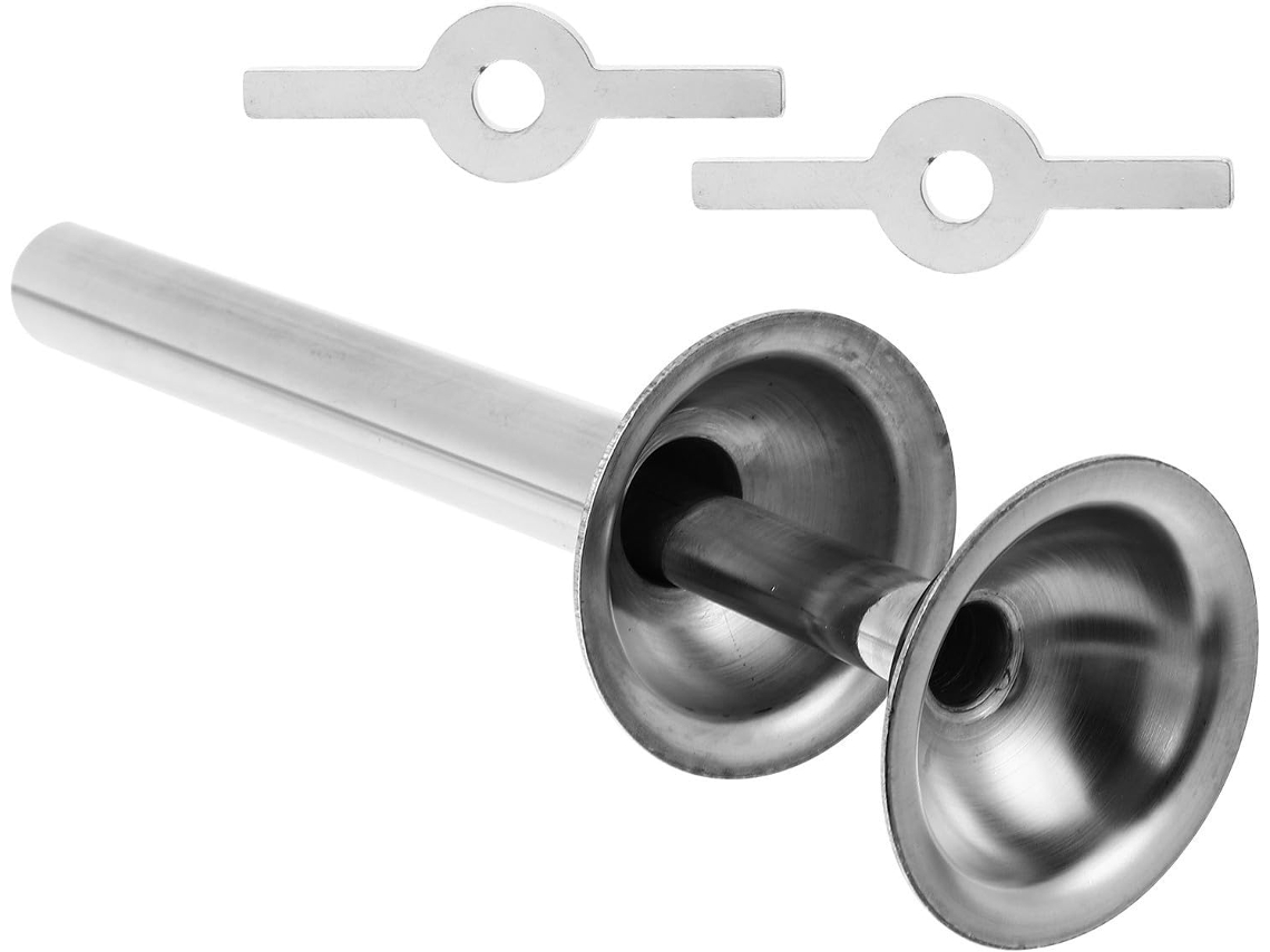 Kit De Tubos Para Enchimento Linguiça Amosfun, Universalmente Compatível, 4 Peças, Aço Inoxidável, Bordas Arredondadas