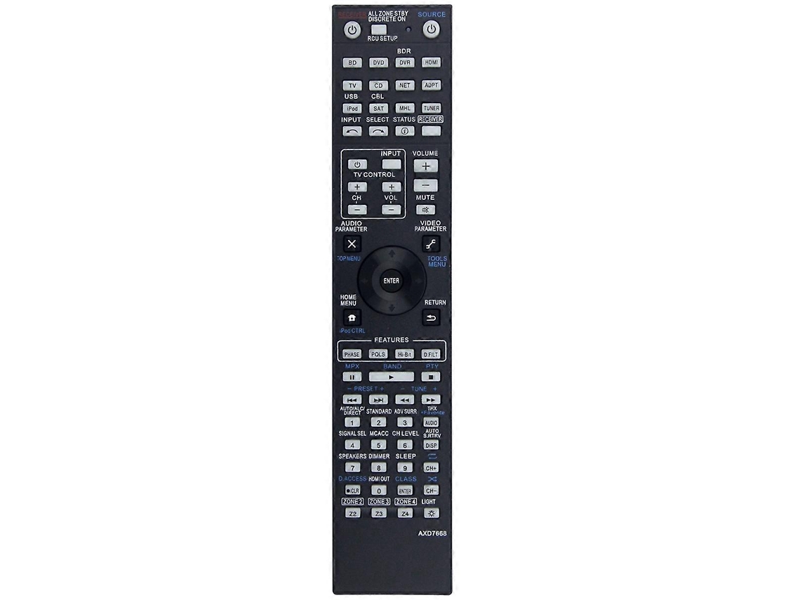 Controle Remoto De Substituição Axd7668 Para Vsx-1123-k Axd7596_glo