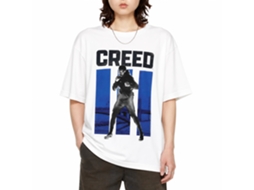 Rockinstone Rocky Movie Creed 3 Blue Bars White Adult T-shirt Size:xxl