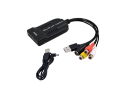 Placa de captura de vídeo USB Brilvibera/Conversor HD/Hi8/DVD para digital