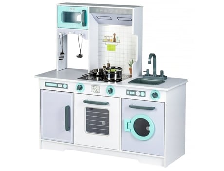 Grande Cozinha Infantil em Madeira com Acessórios ECOTOYS