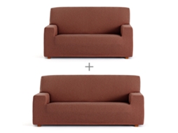 Conjunto de Capas para Sofá EYSA Troya Laranja 70 X 110 X 210 Cm 2 Peças