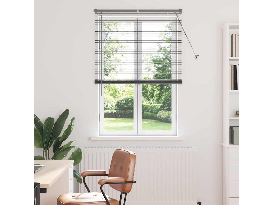 Vidaxl Persianas Venecianas Cinzento-escuro 175 X 85 Cm Alumínio