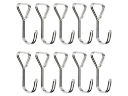 Conjunto De 10 Ganchos Espirais Em Aço Inoxidável Para Corda Elástica, Ideais Para Fixação De Barracas, Bicicletas, Bagagens E Outros Acessórios
