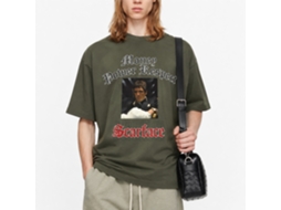 Rockinstone Scarface Movie Glitterlogo Solid Military Green Adult T-shirt Size:xxl