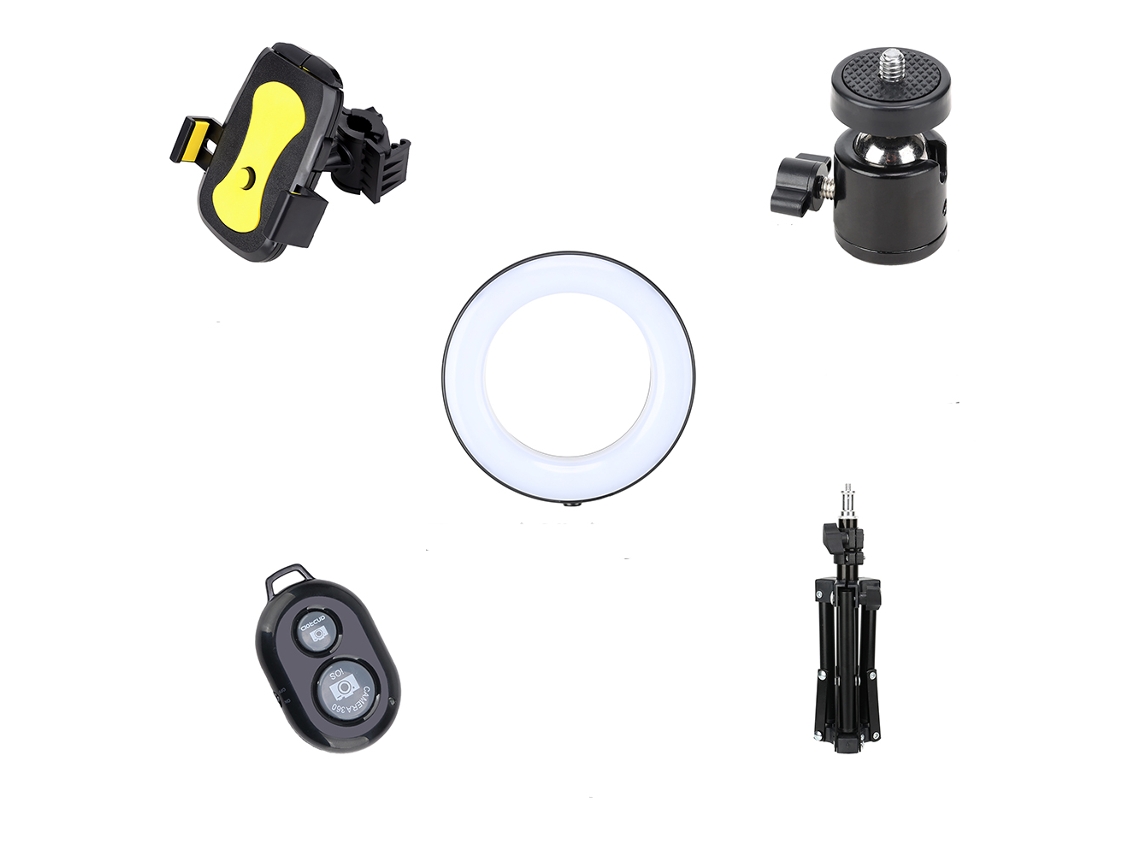 Luz Anillo Led Portátil Com Suporte, Luz De Preenchimento Usb, Luz Led Mini Para Vídeo E Selfie