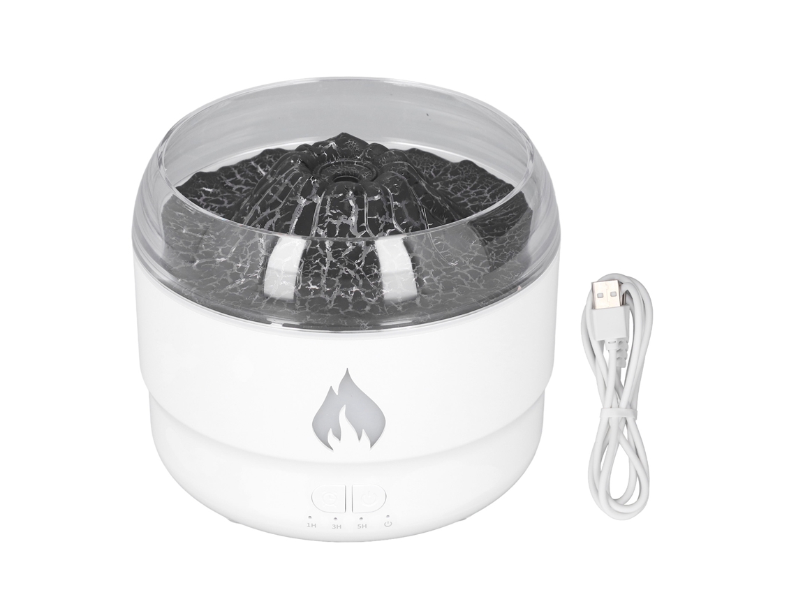 Difusor de óleos essenciais flame 280ml com luz LED colorida para aromaterapia em casa, quarto ou escritório LAXISCREED