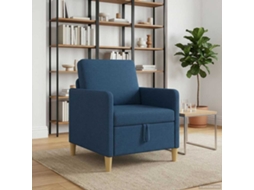 Vidaxl Sofa Com Armazenamento Azul 72 X 78 X 87 Cm Poliéster