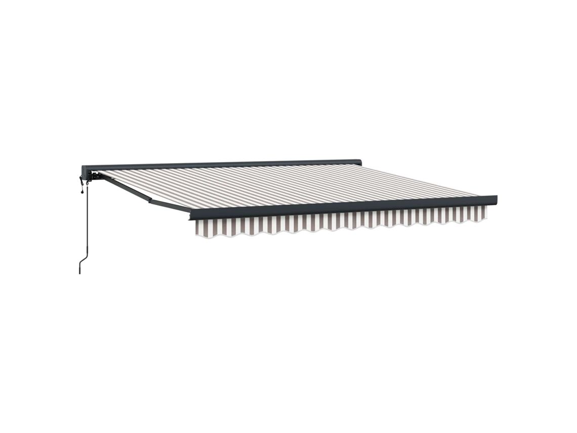 Conjunto 1 Toldo Retrátil Vidaxl Cinzento-claro Poliéster (300 X 250 Cm)