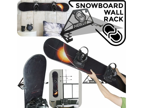 Suporte de parede para snowboard Meollo - Preto