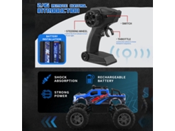 Carrinho De Controle Remoto Off-road 4wd 2.4ghz Carro De Escalada Com 2 Baterias Para Todas As Terras