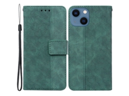 Capa Quedas Para Iphone 15 Plus Pele Sintética Verde